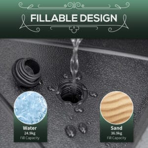 Outsunny Parasol Base Stand 28kg Water