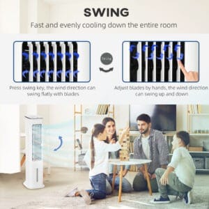 Homcom Air Cooler Evaporative w/ Timer