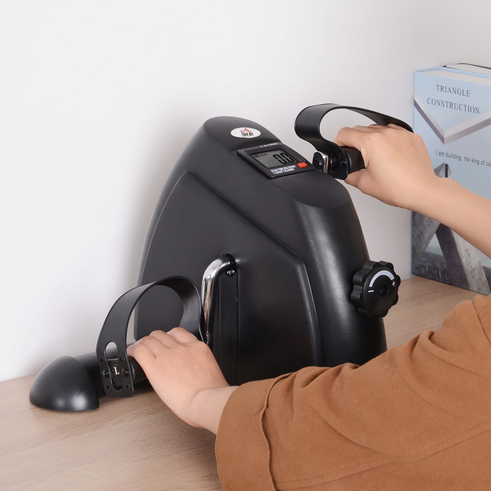 HOMCOM Mini Exercise Bike Portable HOMCOM Mini Exercise Bike Portable