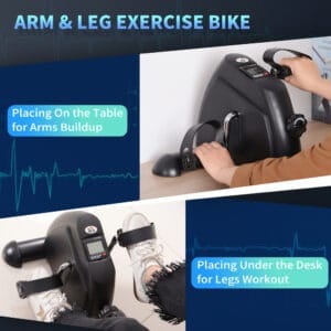 HOMCOM Mini Exercise Bike Portable HOMCOM Mini Exercise Bike Portable