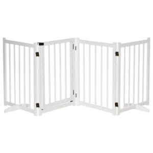 Pawhut Freestanding Pet Gate w/ 2 Feet