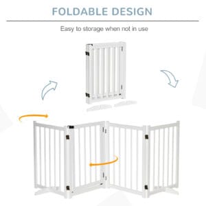 Pawhut Freestanding Pet Gate w/ 2 Feet