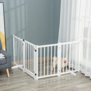 Pawhut Freestanding Pet Gate w/ 2 Feet