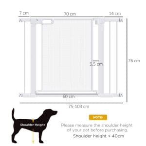 Pawhut Pressure Fit Dog Safety Gate