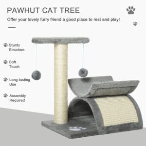 Pawhut Cat Tree Plush Activity Play Centre