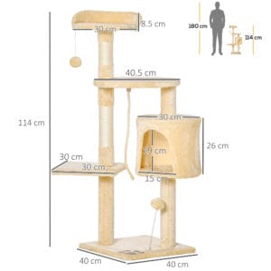 Pawhut Cat Tree Activity Centre