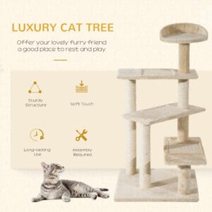 Pawhut Cat Tree Tower Scratcher Post