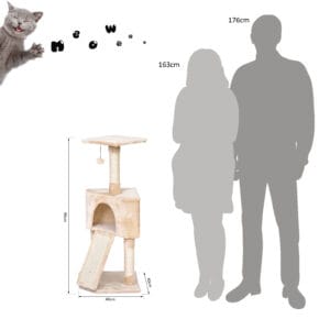 Pawhut 3-Level Cat Tree Scratching Posts
