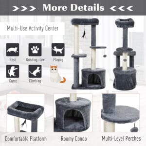 Pawhut Cat Multi-Activity Tree Tower