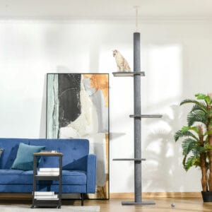 Pawhut Floor To Ceiling Cat Tower