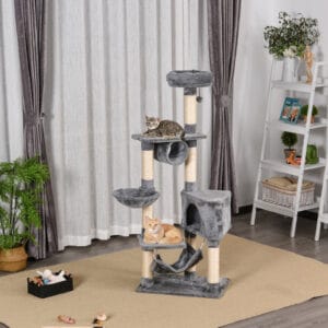 Pawhut Cat Tree Tower Activity Stand 150cm