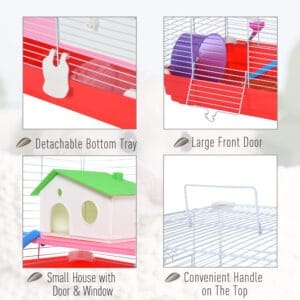 Pawhut Animal Travel Cage with Accessories Pawhut Animal Travel Cage with Accessories