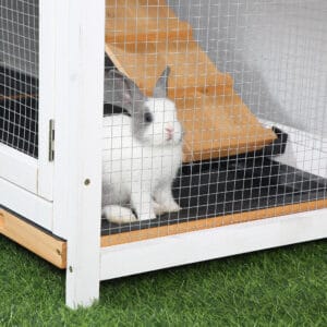 Pawhut Rabbit Hutch Guinea Pig House