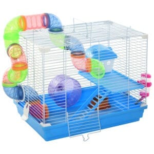 Pawhut Hamster Cage w/ Exercise Wheels