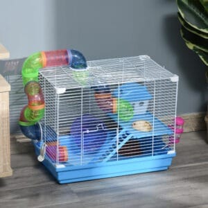Pawhut Hamster Cage w/ Exercise Wheels