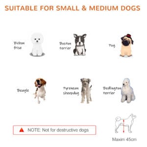 Pawhut Wooden Pet Gate Adjustable