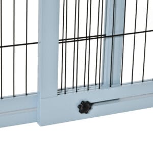 Pawhut Wooden Pet Gate Adjustable