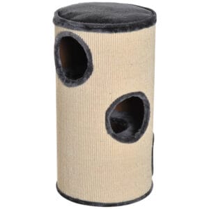 Pawhut Cat Scratching Barrel w/ 3 Dens