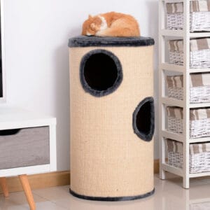 Pawhut Cat Scratching Barrel w/ 3 Dens