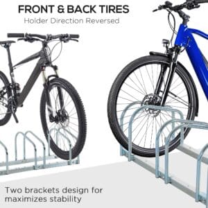 Homcom 6 Bike Parking Rack Locking