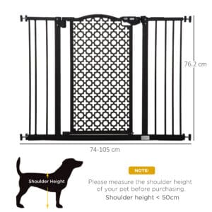 Pawhut Pet Safety Gate Pressure Fit Locking
