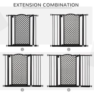 Pawhut Pet Safety Gate Pressure Fit Locking