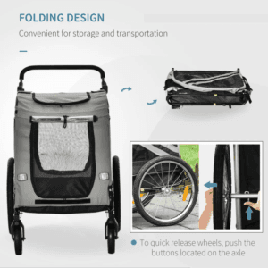 Pet Stroller 2-In-1 Bike Trailer Wheel Reflector