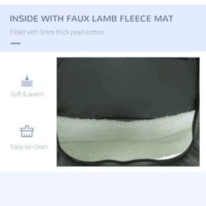 Dog Carrier w/ Cushion Grey 90cm