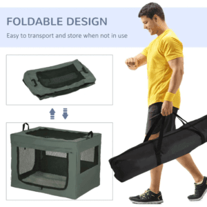 Dog Carrier w/ Cushion Grey 90cm