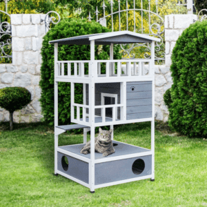 Cat House 3-Tier w/ Tilted Roof