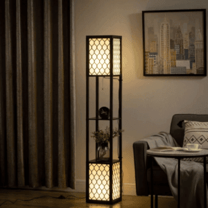 Floor Lamp with Shelves 2 Lights