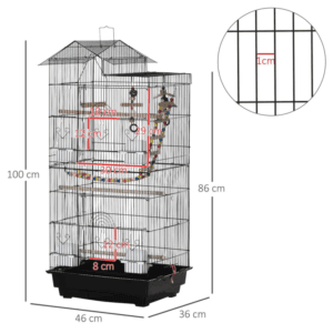 Metal Bird Cage For Budgies With Accessories Metal Bird Cage For Budgies With Accessories