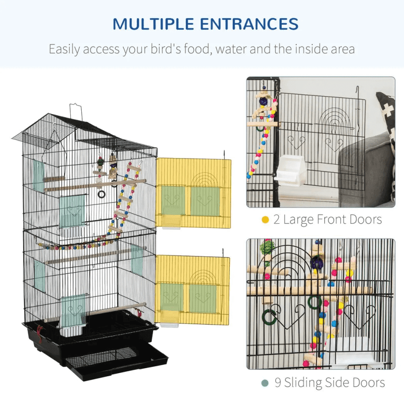 Metal Bird Cage For Budgies With Accessories Metal Bird Cage For Budgies With Accessories