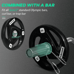Olympic Weight Plates Tri-Grip Barbell Set