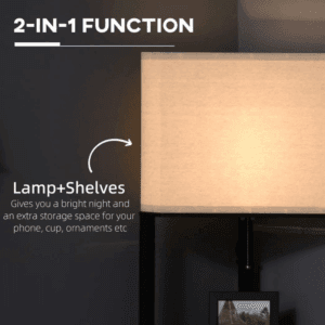Corner Floor Lamp with Shelves Modern