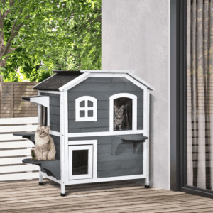 PawHut Cat Condo w/ Openable Roof