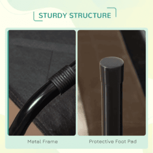 PawHut Elevated Dog Bed w/ Canopy Coffee