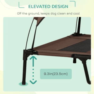 PawHut Elevated Dog Bed w/ Canopy 122cm