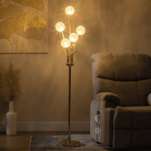 Homcom K9 Crystal Floor Lamp 5 Lights