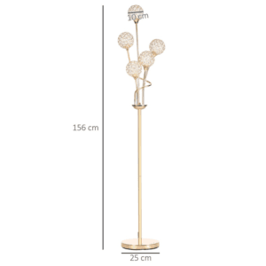 Homcom K9 Crystal Floor Lamp 5 Lights