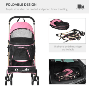 PawHut 3-In-1 Dog Stroller Carriage