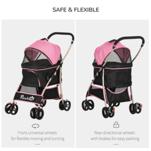 PawHut 3-In-1 Dog Stroller Carriage