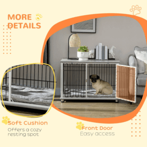 PawHut Dog Crate Furniture End Table