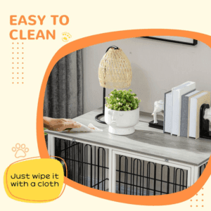 PawHut Dog Crate Furniture End Table