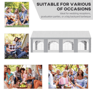 Outsunny 8x4m Gazebo with Sides