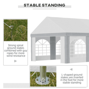 Outsunny 8x4m Gazebo with Sides