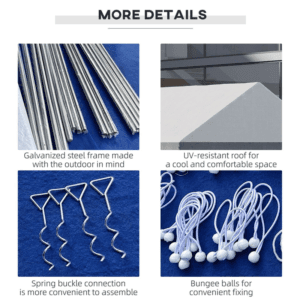 Outsunny 8x4m Gazebo with Sides