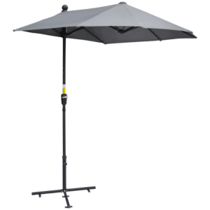 Outsunny Half Parasol w/ Crank 2m