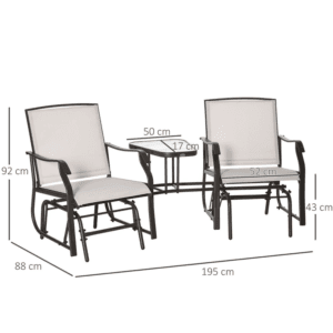 Outsunny Rocking Chairs Double Glider Companion