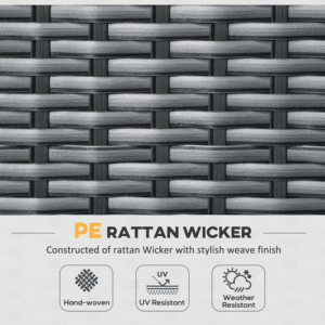 Outsunny 6pc Rattan Sofa Set w/ Table